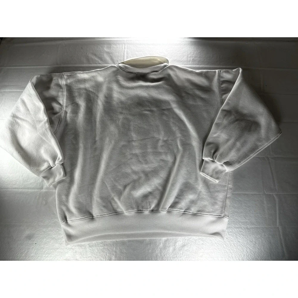 VTG Giorgio Beverly Hills Crest Sweatshirt White Collared Pullover Mens XL - Picture 2 of 12